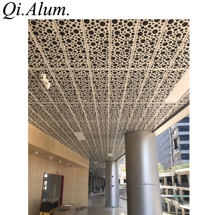 Jeddah project aluminium hole punching decorative panel for curtain ...