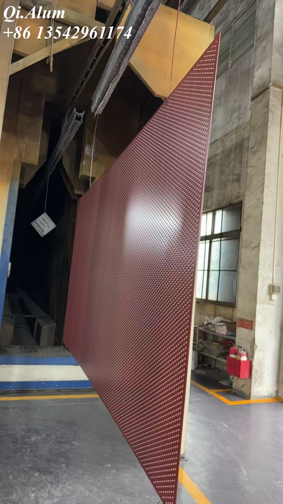 How to install red perforated aluminum cladding for architectural design